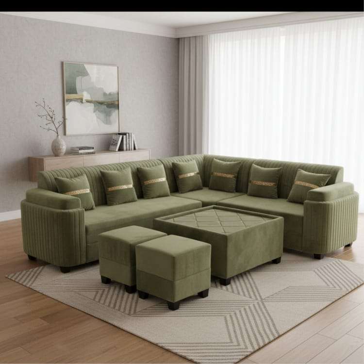 Premuim Green Sectional Sofa